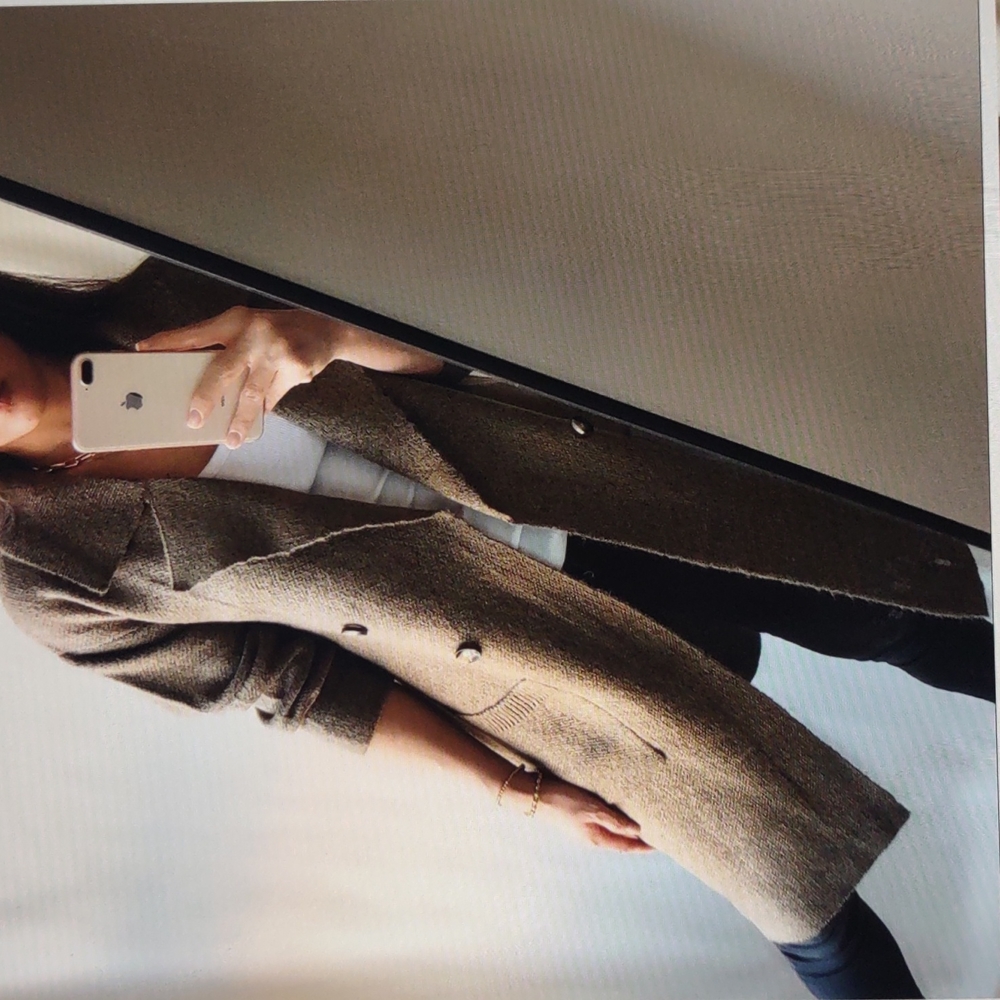 Sweater knit coat.  New